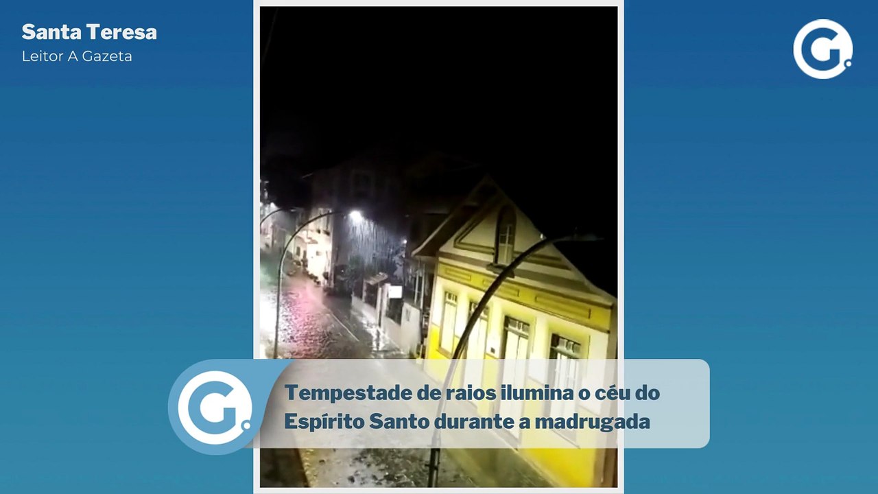 Tempestade de raios ilumina o céu do Espírito S...
