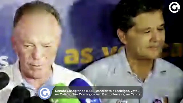 Renato Casagrande (PSB), candidato à reeleição, votou no Colégio São Domingos, em Bento Ferreira, na Capital
