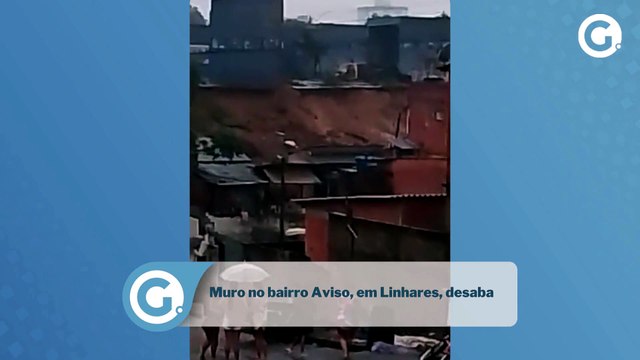 Muro no bairro Aviso, em Linhares, desaba Credito – Leitor| A Gazeta Descrição – Um muro desabou na manhã desta quinta-feira (1º), no bairro Aviso, em Linhares, no Norte do Espírito Santo. Corpo de Bombeiros e Defesa Civil atuam no local