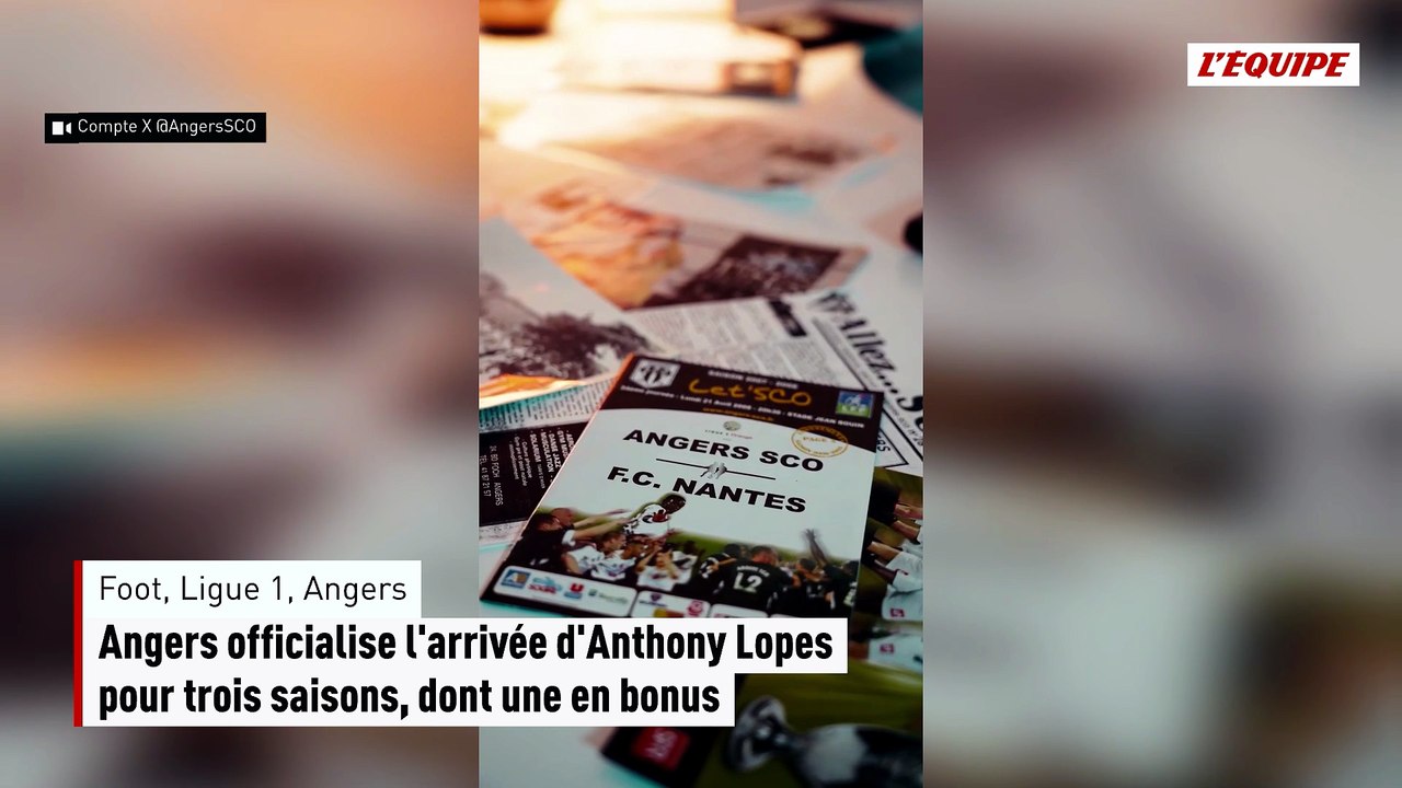 Angers officialise l'arrivée d'Anthony Lopes pour trois saisons, dont une en bonus - Foot - Transferts - Angers