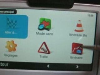 Menu GPS Archos 605