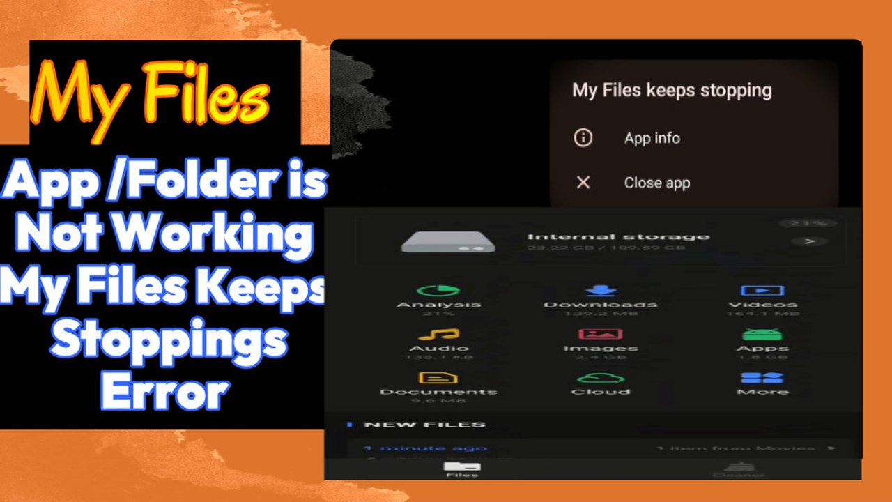 File Manager Error | File Manager open nahi ho raha hai | Files by Google | My Files keep stopping
