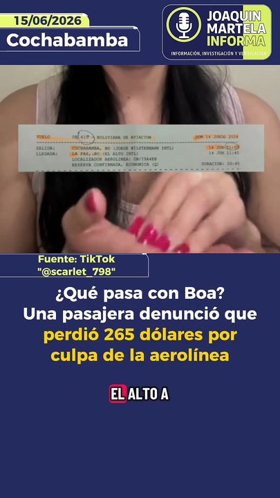 ¿Qué pasa con Boa? Una pasajera denunció que perdió 265 dólares por culpa de la aerolínea