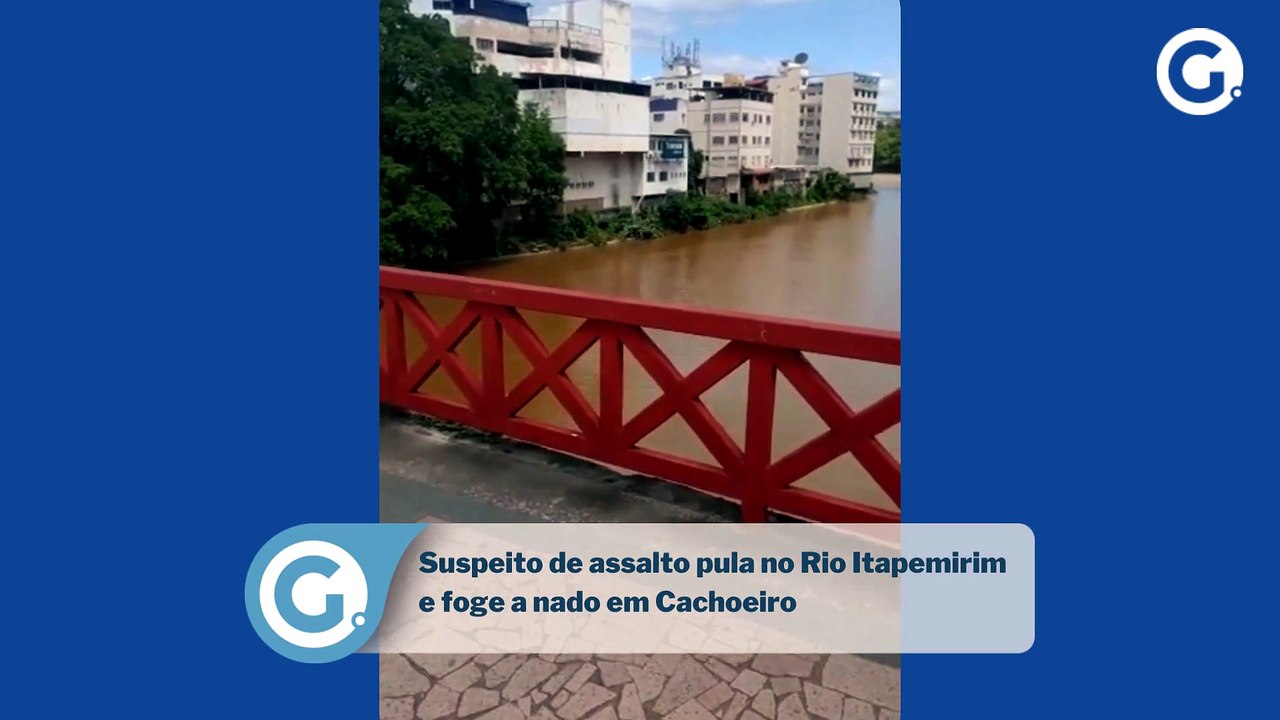 Suspeito de assalto pula no Rio Itapemirim e foge a nado em Cachoeiro