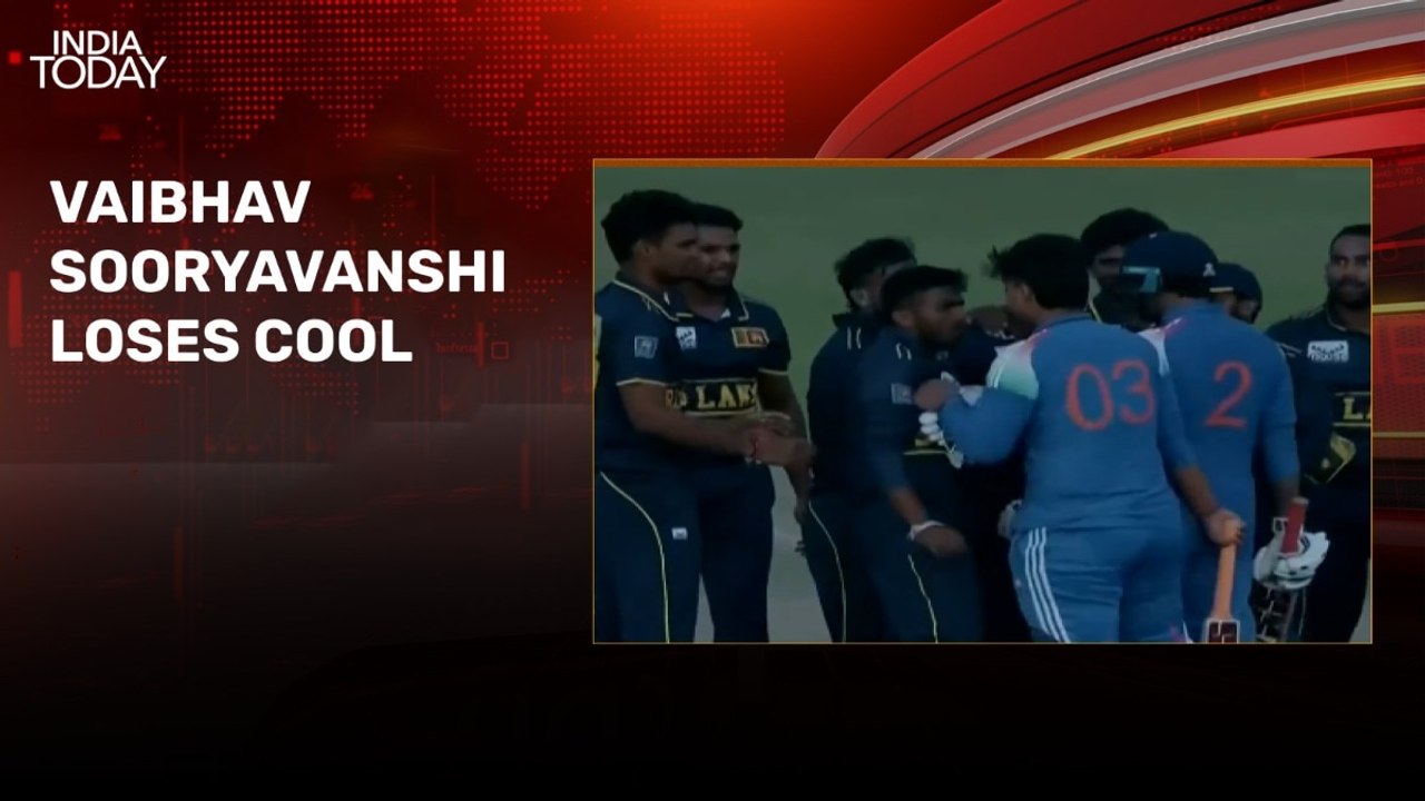 Vaibhav Sooryavanshi pushes Sri Lankan player post India A's super over loss