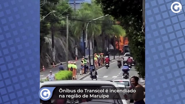 Ônibus do Transcol é incendiado na região de Maruípe