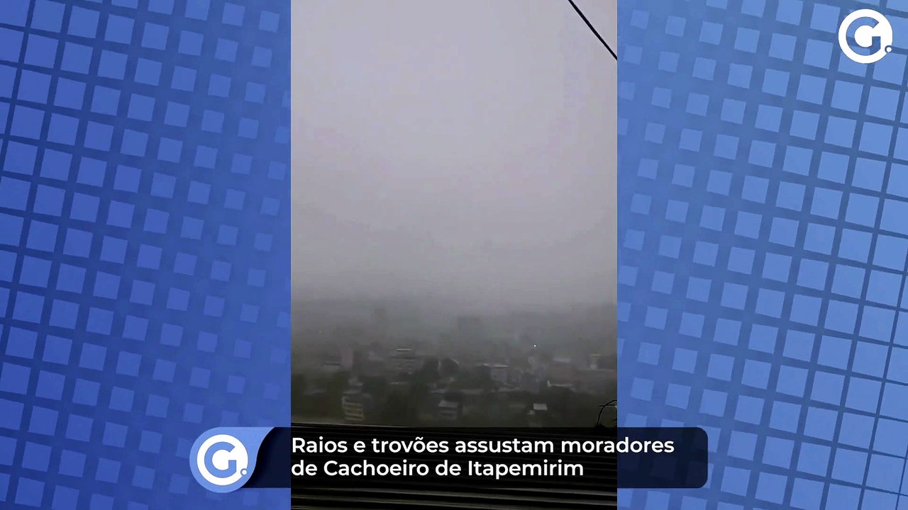 Raios e trovões assustam moradores de Cachoeiro de Itapemirim