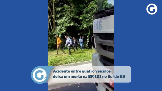 Acidente entre quatro veículos deixa um morto na BR 101 no Sul do ES