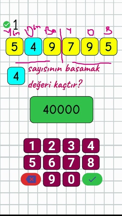 1.10- Sayı ve Basamak Değeri - 4. Sınıf Matematik #shorts