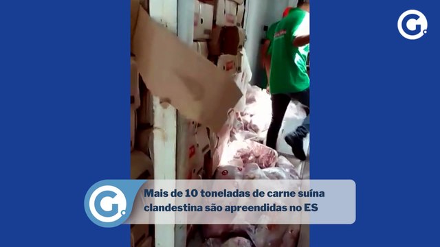 Mais de 10 toneladas de carne suína clandestina são apreendidas no ES
