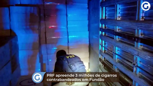 PRF apreende 3 milhões de cigarros contrabandeados em Fundão