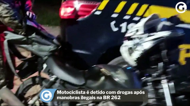 Motociclista é detido com drogas após manobras ilegais na BR 262