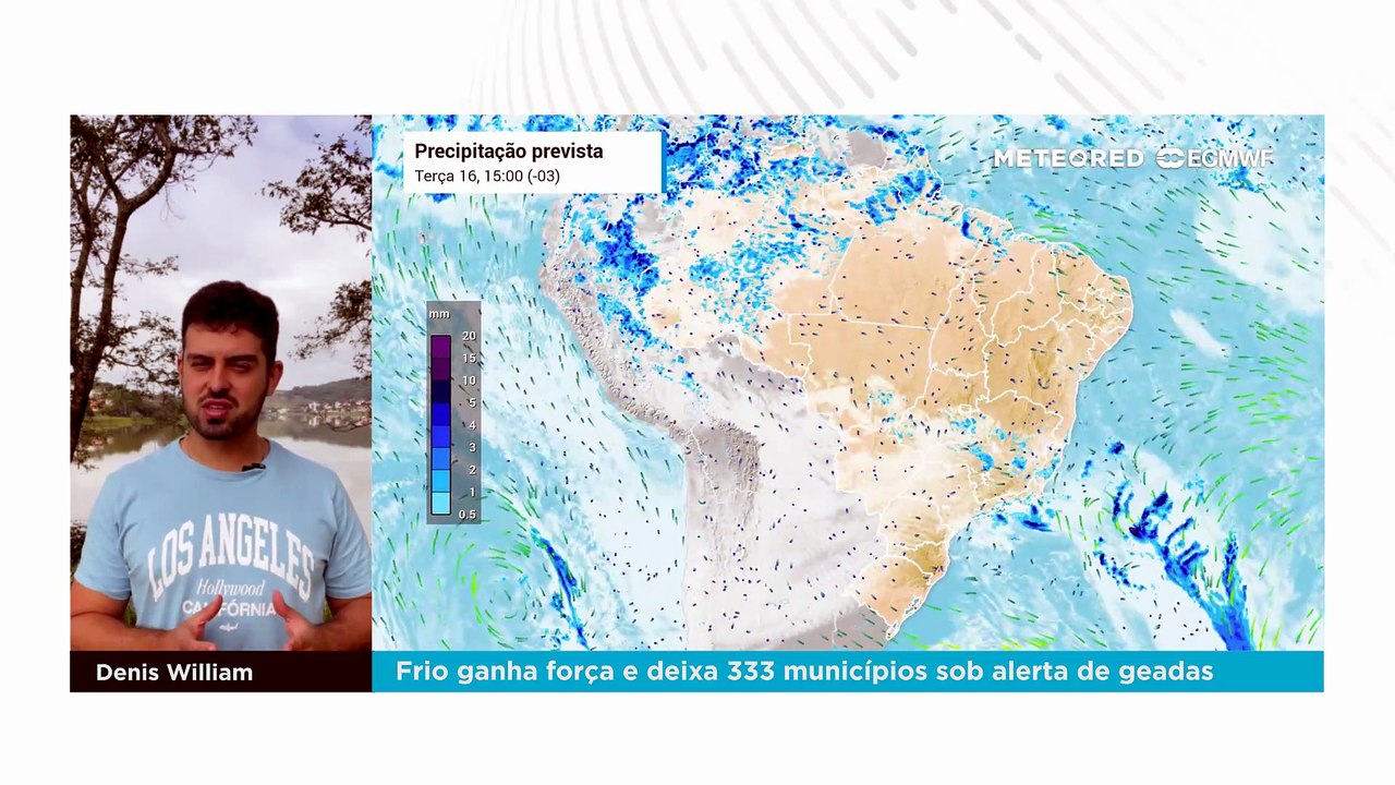 Frio ganha força e deixa 333 municípios sob alerta de geadas