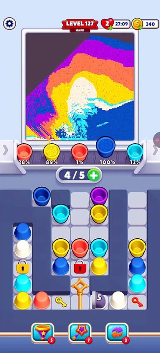 Sand Out Color Sorting Level 127