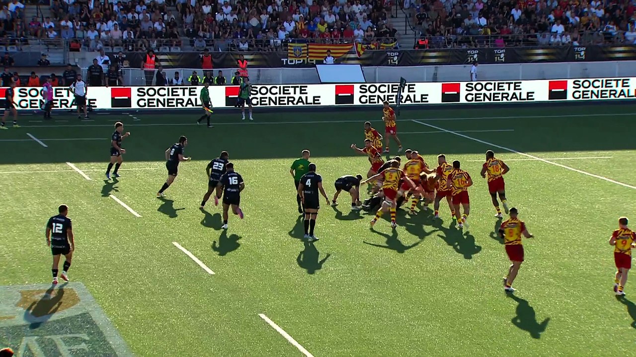TOP 14 - Essai de Peceli YATO 2 (USAP) - Provence Rugby - USA Perpignan