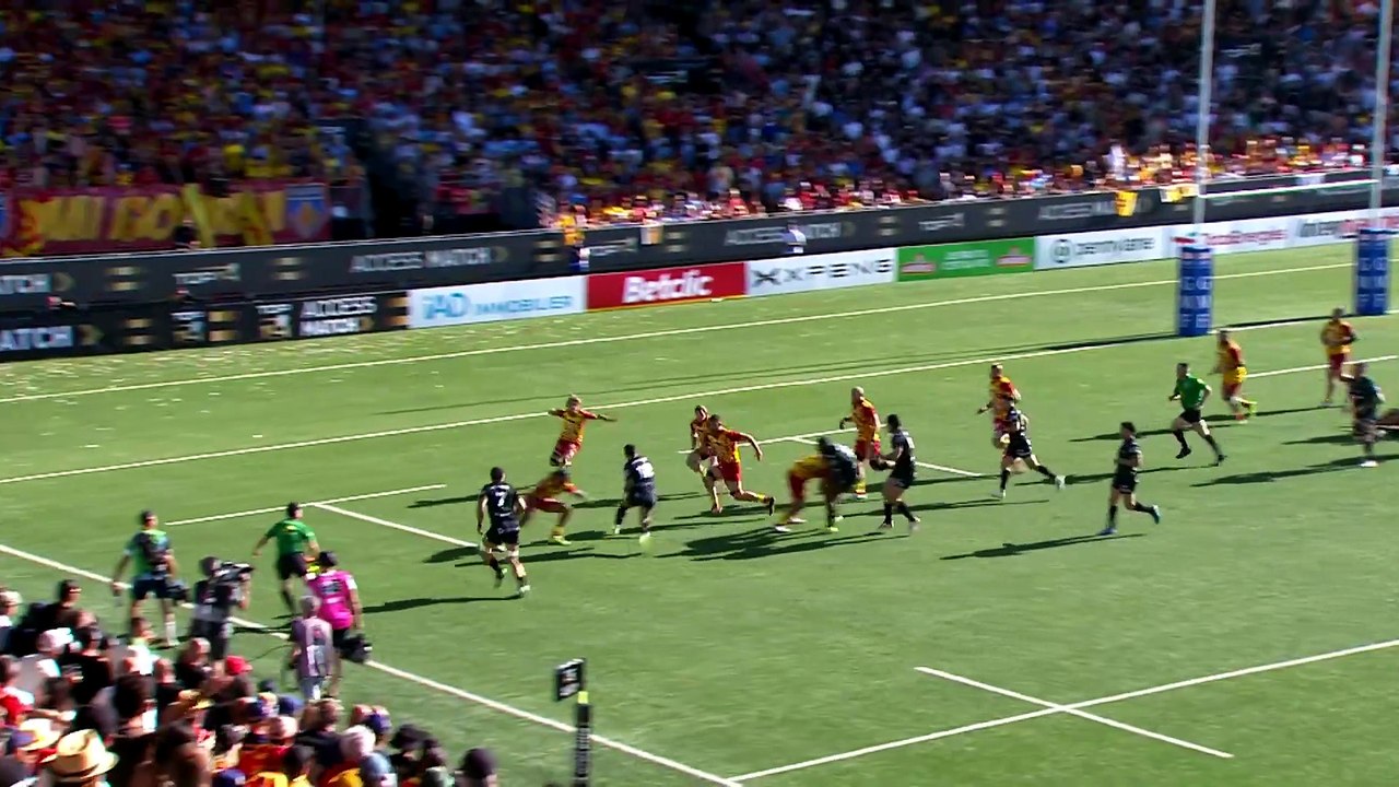 TOP 14 - Essai de Andrés ZAFRA (PRO) - Provence Rugby - USA Perpignan