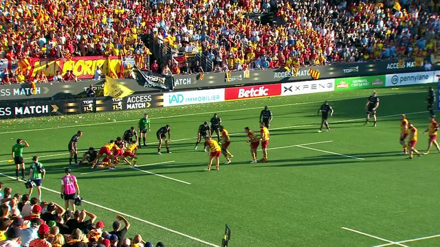 TOP 14 - Essai de Joaquin OVIEDO 2 (USAP) - Provence Rugby - USA Perpignan