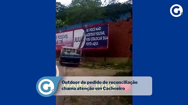 Outdoor de pedido de reconciliação chama atenção em Cachoeiro