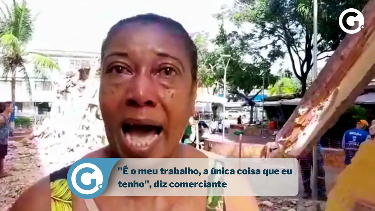 Quiosques são demolidos na Vila Rubim, em Vitória