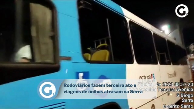 Rodoviários fazem terceiro ato e viagens de ônibus atrasam na Serra