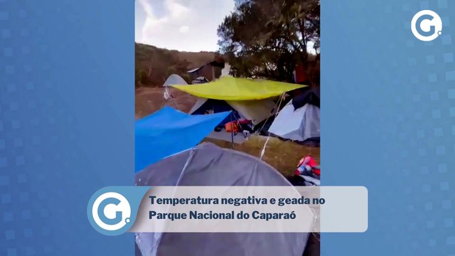Temperatura negativa e geada no Parque Nacional do Caparaó