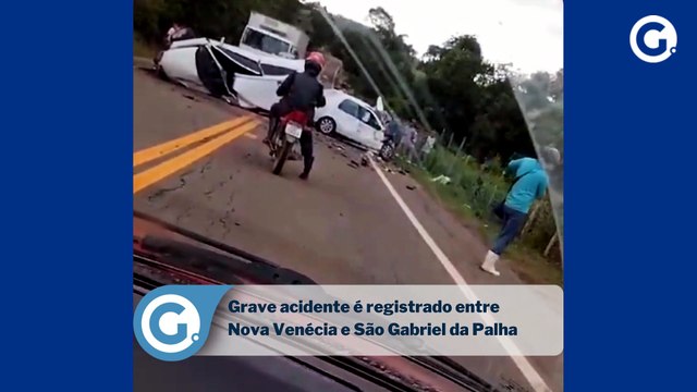 Grave acidente é registrado entre Nova Venécia e São Gabriel da Palha