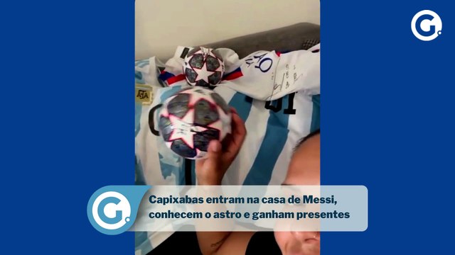 Capixabas entram na casa de Messi, conhecem o astro e ganham presentes