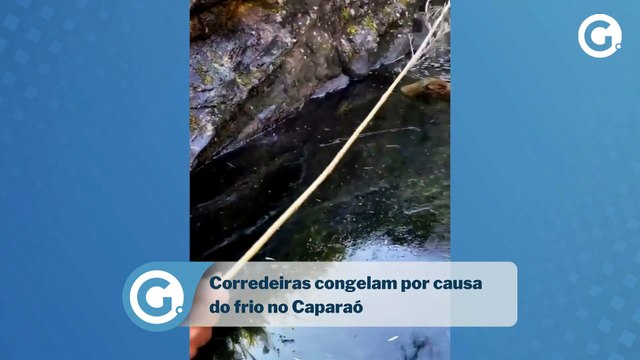 Corredeiras congelam por causa do frio no Caparaó