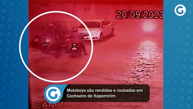 Motoboys são rendidos e roubados em Cachoeiro de Itapemirim