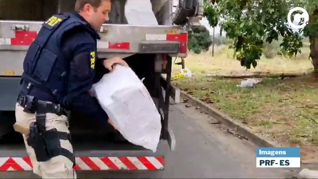 PRF apreende mais de 95kg de maconha em caminhão de fruta em Linhares
