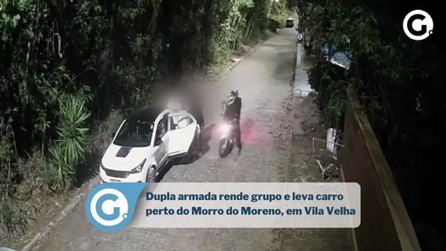 Dupla armada rende grupo e leva carro perto do Morro do Moreno, em Vila Velha