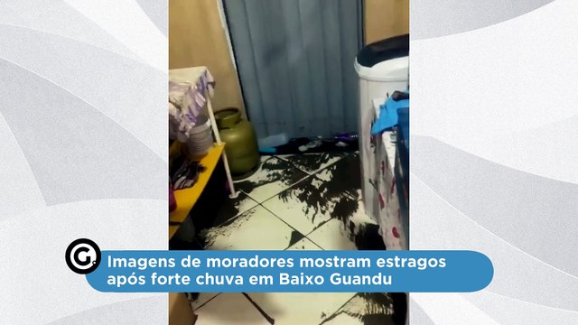 Imagens de moradores mostram estragos após forte chuva em Baixo Guandu