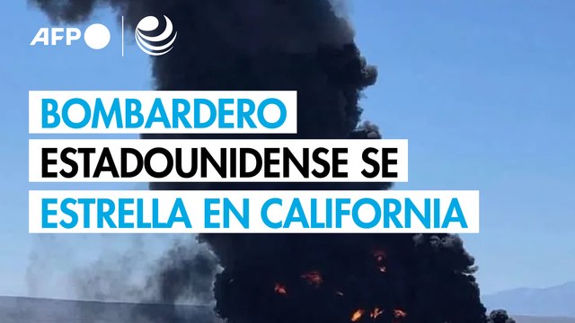 Bombardero estadounidense se estrella en base aérea en California