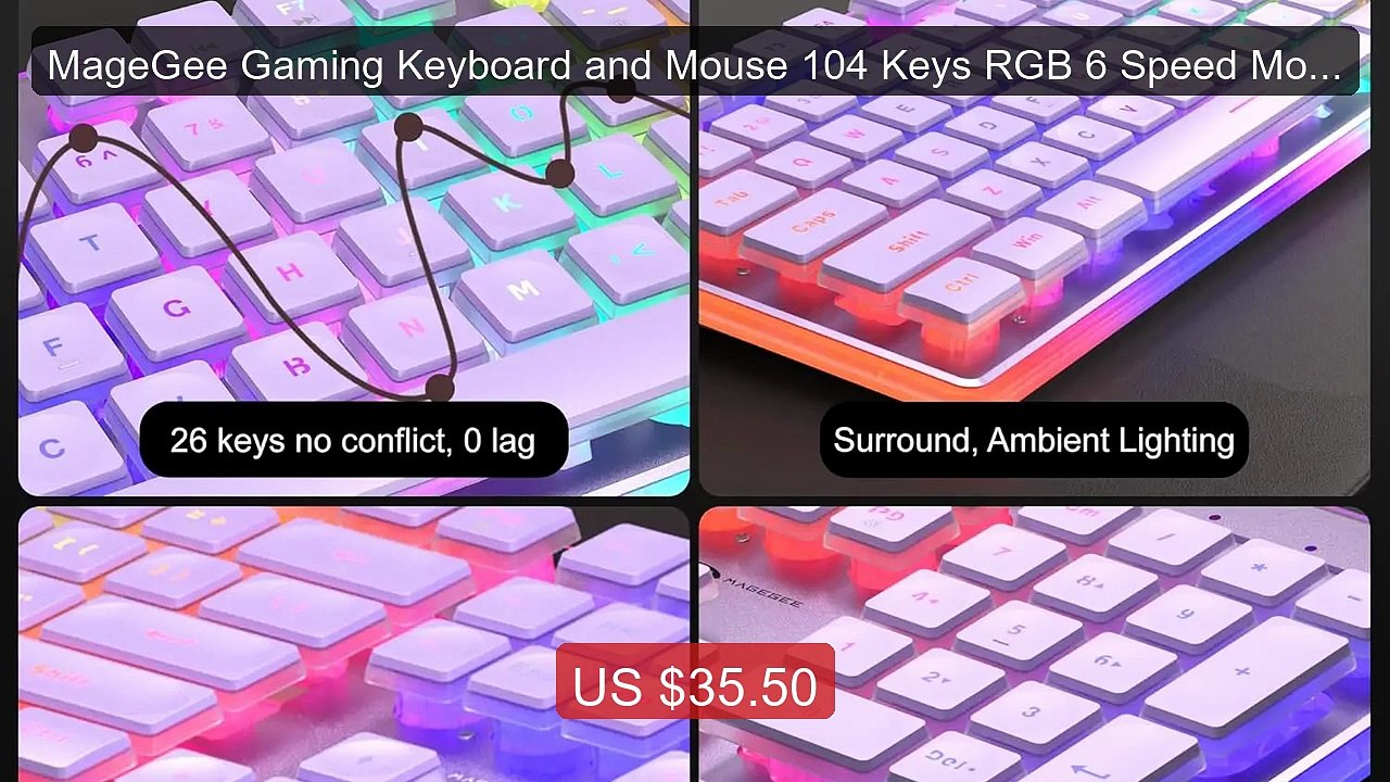 MageGee Gaming Keyboard and Mouse 104 Keys RGB 6 Speed Mouse C... -- Hot Deal 2026 | Limited Offer!