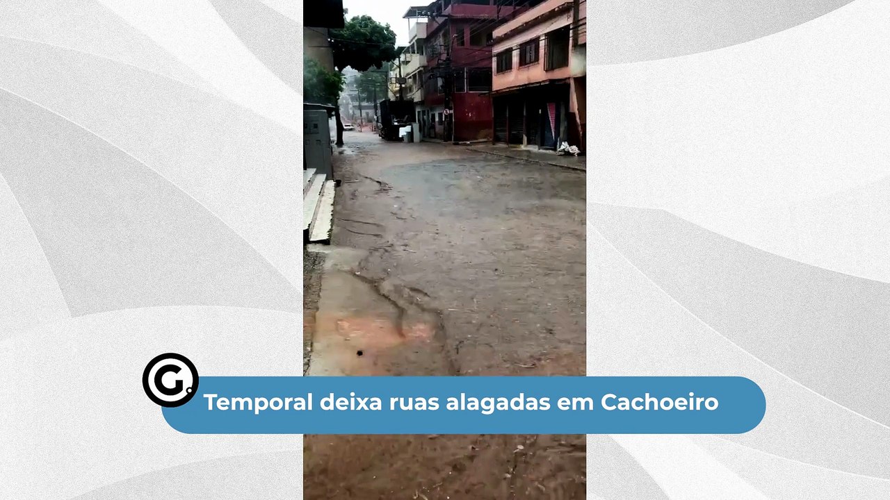 Temporal deixa ruas alagadas em Cachoeiro