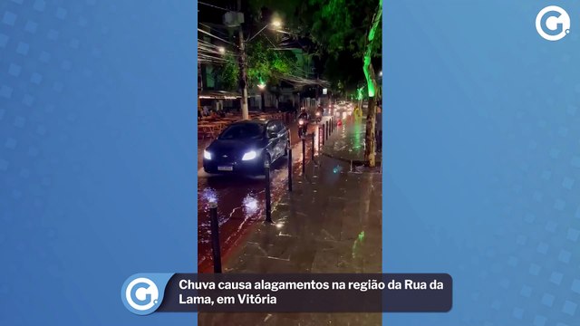 Chuva causa alagamentos na região da Rua da Lama, em Vitória