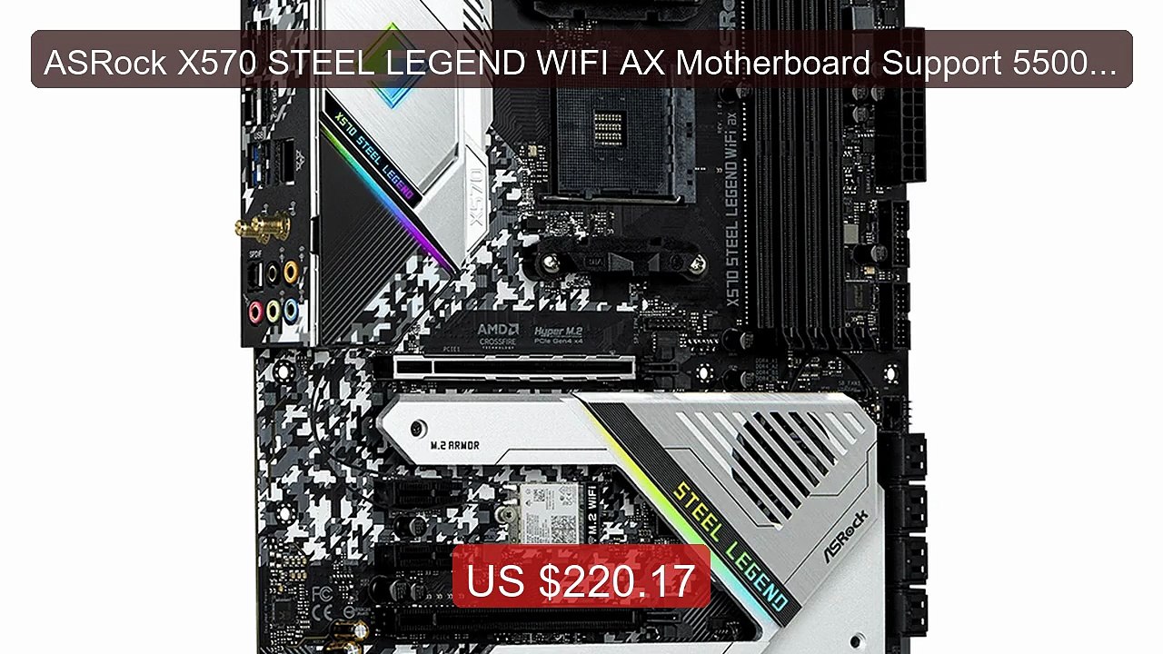 ASRock X570 STEEL LEGEND WIFI AX Motherboard Support 5500 5... -- Top Pick 2026 | Unbeatable Price!