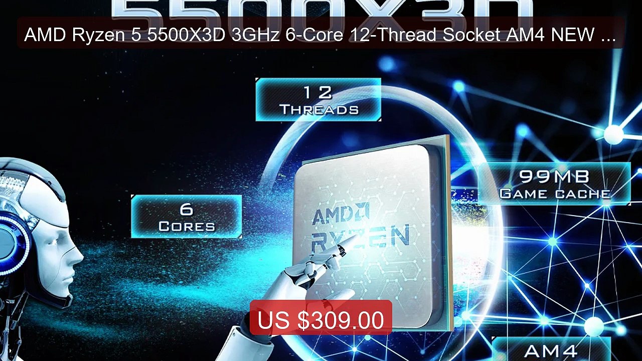 AMD Ryzen 5 5500X3D 3GHz 6-Core 12-Thread Socket AM4 NEW Gamin... -- Hot Deal 2026 | Limited Offer!