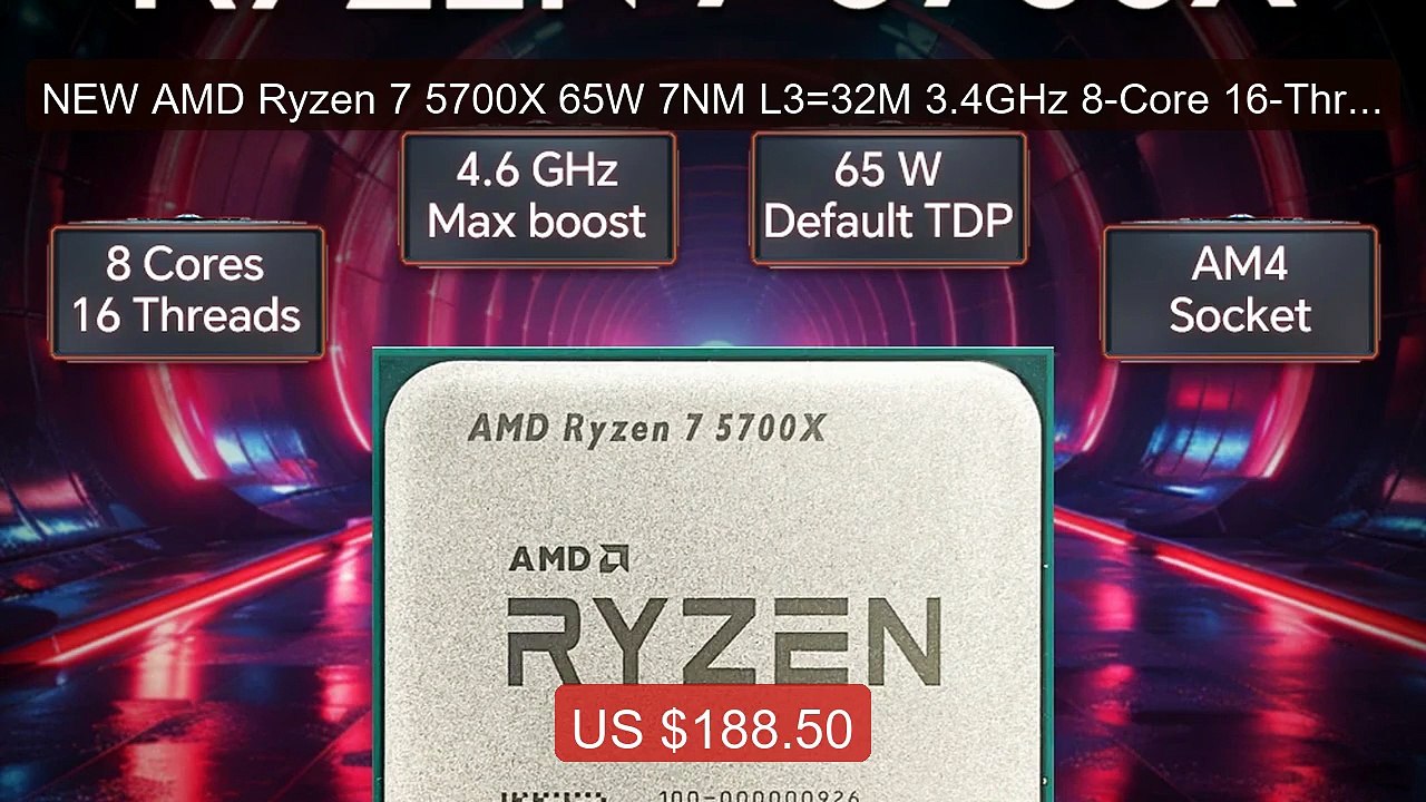 NEW AMD Ryzen 7 5700X 65W 7NM L3=32M 3.4GHz 8-Core 16-Thread R... -- Best Buy 2026 | Great Quality!