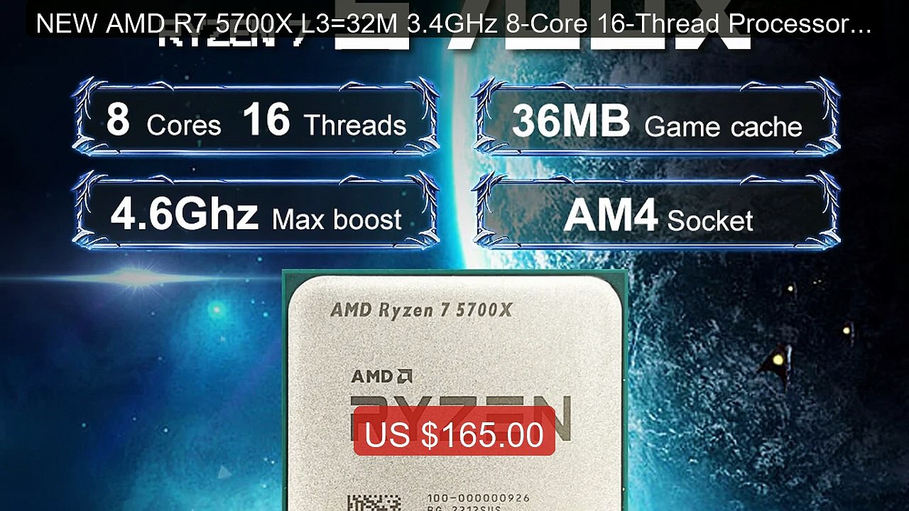 NEW AMD R7 5700X L3=32M 3.4GHz 8-Core 16-Thread Processor 65W Ryzen... -- Top Rated 2026 | Buy Now!