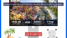 Kuycon G32P 32 Inch Computer Monitor 6K UHD IPS PC Display 50... -- Amazing Value 2026 | Must Have!