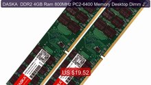 DASKA  DDR2 4GB Ram 800MHz PC2-6400 Memory Desktop Dimm Just F... -- Best Buy 2026 | Great Quality!