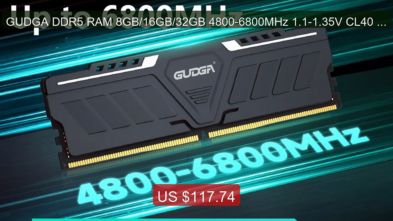 GUDGA DDR5 RAM 8GB/16GB/32GB 4800-6800MHz 1.1-1.35V CL40 with Alumi... -- Top Rated 2026 | Buy Now!