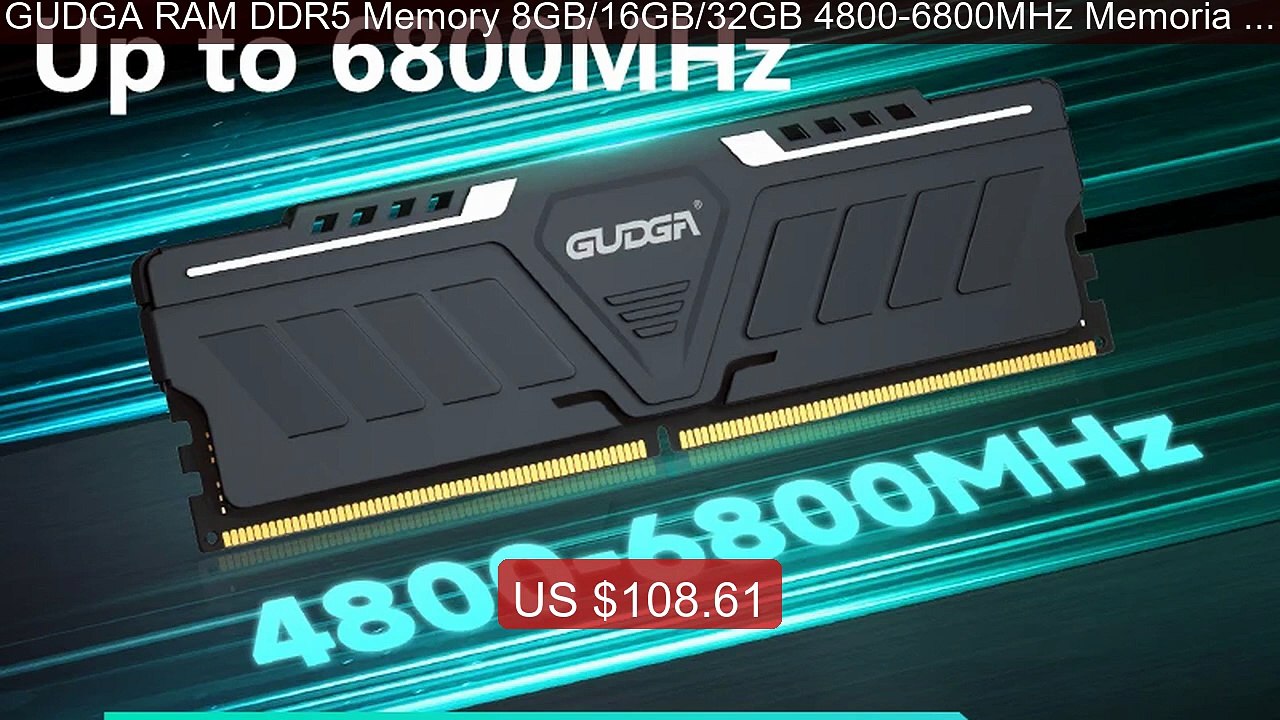 GUDGA RAM DDR5 Memory 8GB/16GB/32GB 4800-6800MHz Memoria RAM ... -- Amazing Value 2026 | Must Have!