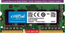 Crucial Memoria RAM DDR3L 16GB 1600MHz PC3L-12800S 204Pin 1.35... -- Hot Deal 2026 | Limited Offer!