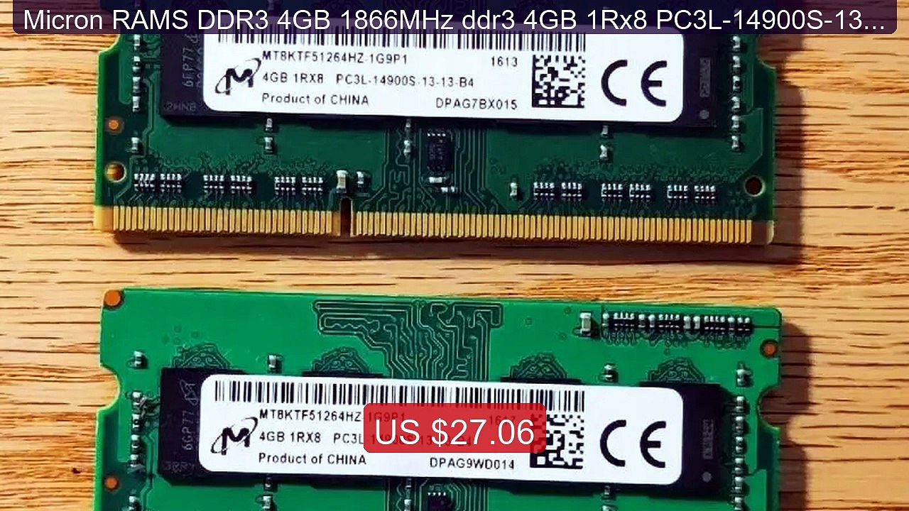Micron RAMS DDR3 4GB 1866MHz ddr3 4GB 1Rx8 PC3L-14900S-13-13-B4 La... -- Best Deal 2026 | Shop Now!