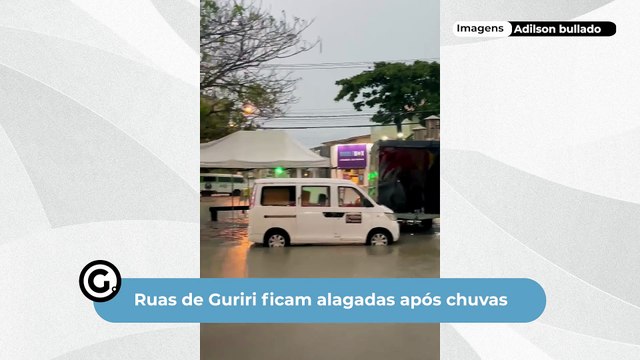 Ruas de Guriri ficam alagadas após chuvas