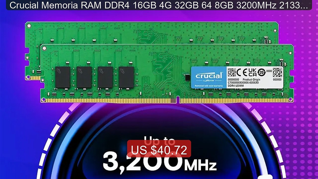 Crucial Memoria RAM DDR4 16GB 4G 32GB 64 8GB 3200MHz 2133 2400 266... -- Best Deal 2026 | Shop Now!