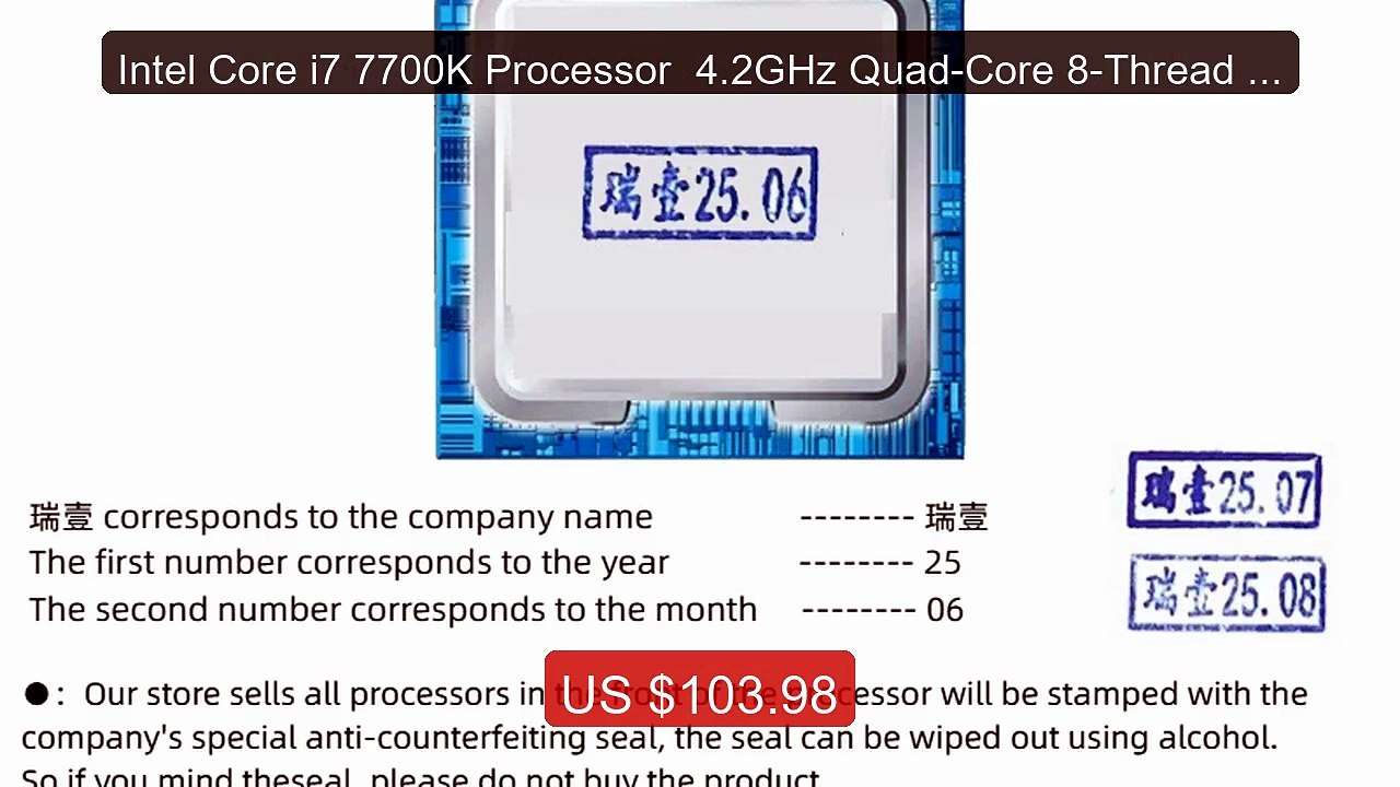 Intel Core i7 7700K Processor  4.2GHz Quad-Core 8-Thread 8M 91W CPU... -- Top Rated 2026 | Buy Now!