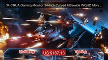 34 CRUA Gaming Monitor 34-inch Curved Ultrawide WQHD Monitor 3... -- Hot Deal 2026 | Limited Offer!